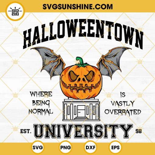Halloweentown University 1998 SVG, Spooky Pumpkin SVG, Halloween SVG PNG DXF EPS Cut Files
