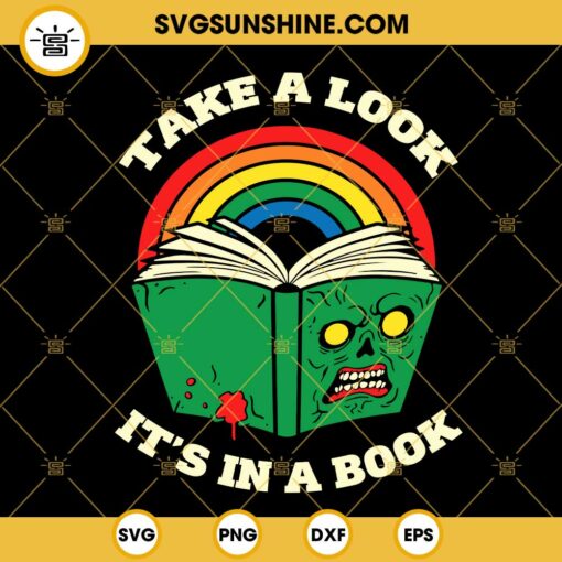 Take A Look It's In A Book Halloween SVG, Reading Rainbow Theme SVG Cut Files