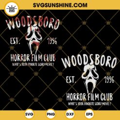 Woodsboro Horror Film Club Est 1996 SVG, Scream Ghostface SVG, Halloween Scary Movie SVG PNG DXF EPS