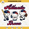 Hello Kitty Atlanta Braves Baseball SVG PNG DXF EPS