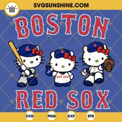 Hello Kitty Boston Red Sox Baseball SVG PNG DXF EPS