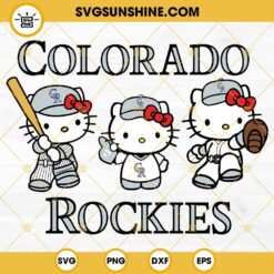Hello Kitty Colorado Rockies Baseball SVG PNG DXF EPS