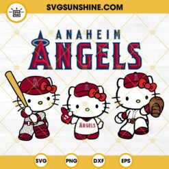 Hello Kitty Los Angeles Angeles Baseball SVG PNG DXF EPS