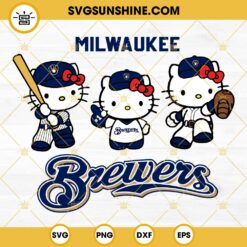 Hello Kitty Milwaukee Brewers Baseball SVG PNG DXF EPS