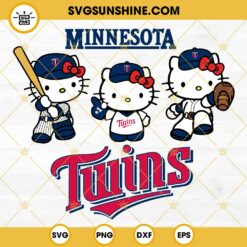 Hello Kitty Minnesota Twins Baseball SVG PNG DXF EPS
