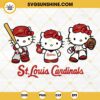 Hello Kitty St Louis Cardinals Baseball SVG PNG DXF EPS