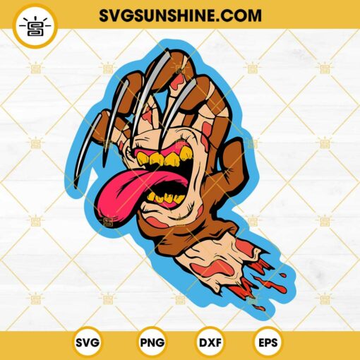 Freddy Krueger Glove SVG, A Nightmare On Elm Street SVG, Scary Halloween SVG PNG DXF EPS