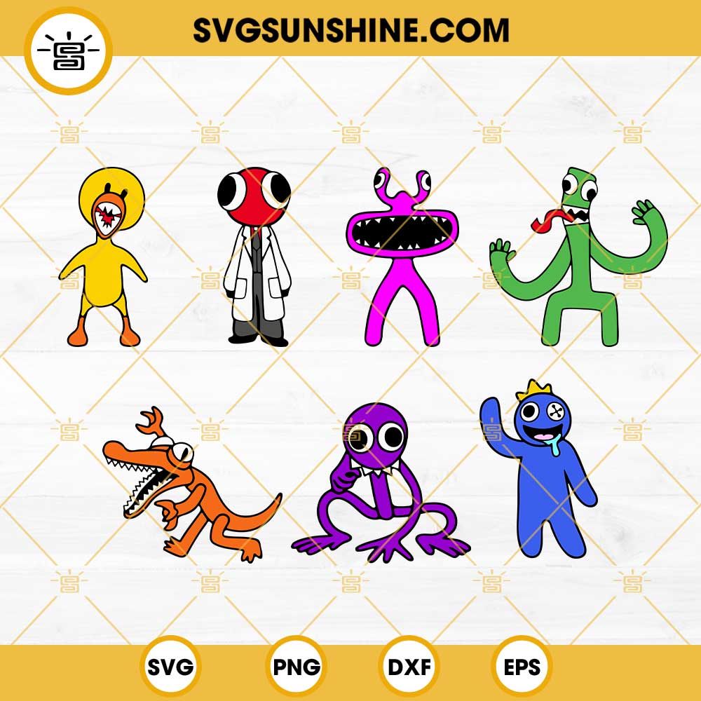 Rainbow Friends Characters SVG Bundle
