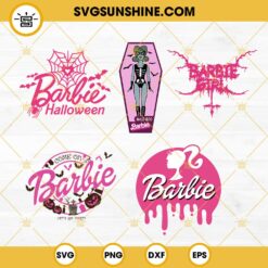 Halloween Barbie SVG Bundle, Mali Boo Barbie SVG, Barbie Halloween Party SVG PNG DXF EPS Files