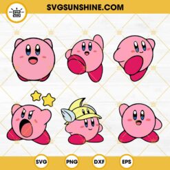 Kirby SVG Bundle, Kirby Game SVG PNG DXF EPS Digital Download