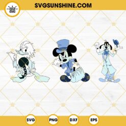 Mickey Mouse Friends Hitchhiking Ghosts SVG, Disney Cartoon Halloween SVG PNG DXF EPS