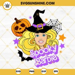 Spooky Barbie SVG, Barbie Doll Witch SVG, Barbie Halloween SVG PNG DXF EPS Instant Download