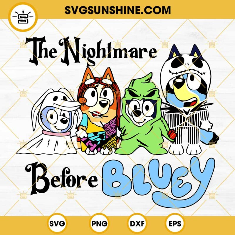 The Nightmare Before Bluey SVG, Bluey Halloween SVG, Bluey Jack