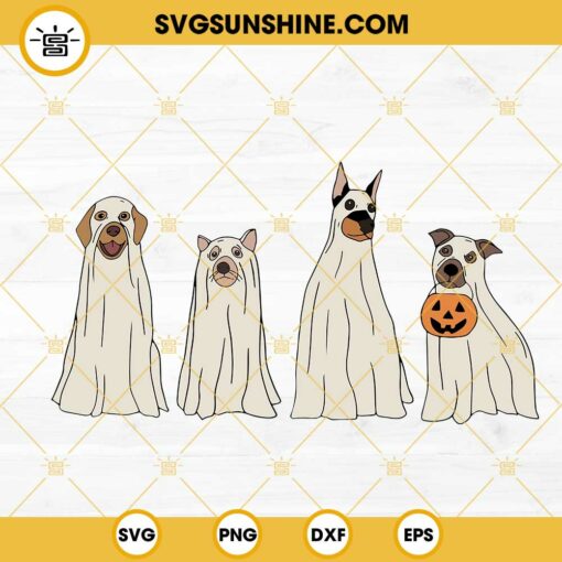 Dog Ghost Halloween SVG, Spooky Dog SVG, Dog Halloween SVG