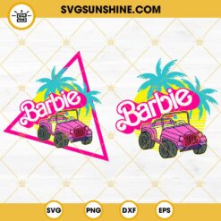Barbie Offroad 4x4 SVG, Barbie Car SVG, Barbie SVG, Malibu Beach Jeep Doll SVG Bundle