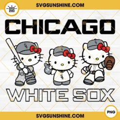 Hello Kitty Chicago White Sox Baseball SVG PNG DXF EPS