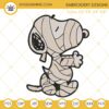 Snoopy Mummy Embroidery Designs, Snoopy Peanuts Halloween Embroidery Files