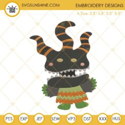 Baby Harlequin Demon Embroidery Designs, Nightmare Before Christmas Demon Embroidery Files