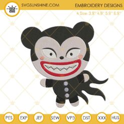 Baby Vampire Teddy Embroidery Designs, Nightmare Before Christmas Vampire Embroidery Files