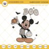 Mickey Mouse Boo Embroidery Designs, Disney Mickey Halloween Embroidery Pattern Files