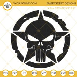 Punisher Skull Machine Embroidery Design Download Files