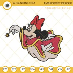 Minnie Mouse Angel Embroidery Designs, Disney Minnie Embroidery Pattern Files