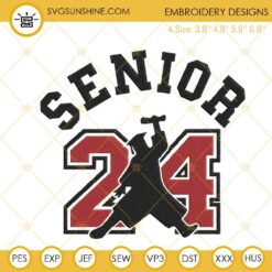 Air Senior 24 Embroidery Designs, Senior Class Of 2024 Embroidery Pattern Files