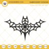 Spider Web Bat Halloween Embroidery Design Files