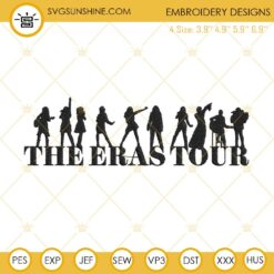 The Eras Tour Machine Embroidery Design, Taylor Swift Tour 2023 Embroidery Files