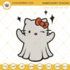 Hello Kitty Ghost Halloween Embroidery Design Files
