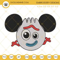 Mickey Mouse Head Forky Machine Embroidery Designs, Mickey Toy Story Disney Embroidery Files