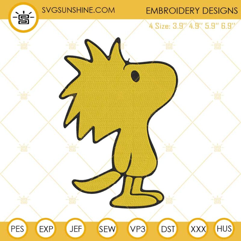 Woodstock Snoopy Machine Embroidery Designs, Woodstock Peanuts Cartoon