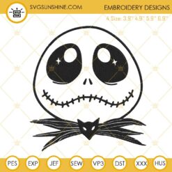 Baby Jack Skellington Face Embroidery Designs, Cute Halloween Embroidery Files