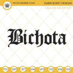 Bichota Logo Embroidery Designs, Karol G Embroidery Files