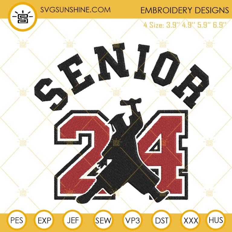 Air Senior 24 Embroidery Designs, Senior Class Of 2024 Embroidery