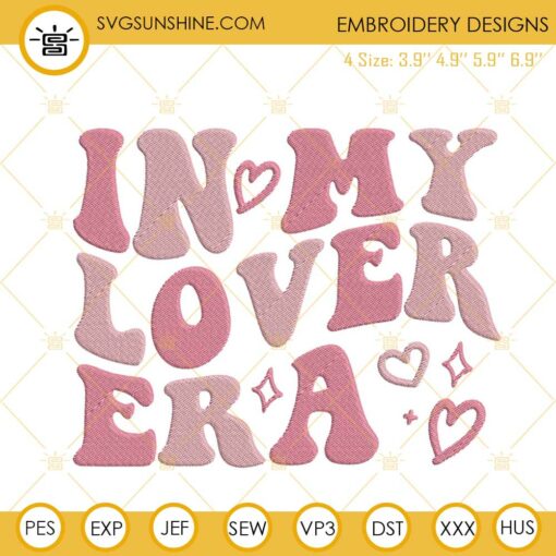 In My Lover Era Embroidery Designs, Ears Tour 2023 Embroidery Files