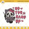 Hello Kitty Ghostface No You Hang Up Embroidery Designs, Hello Kitty Halloween Embroidery Files