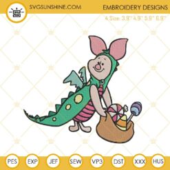 Piglet Trick Or Treat Embroidery Designs, Piglet Halloween Embroidery Pattern Files