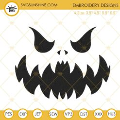 Pumpkin Face Embroidery Designs, Halloween Embroidery Files