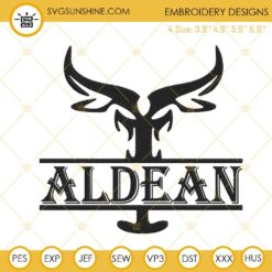 Aldean Yellowstone Logo Embroidery Designs, Jason Aldean Embroidery Pattern Files