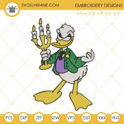 Donald Duck Haunted Mansion Embroidery Designs, Donald Halloween Movie Embroidery Pattern Files