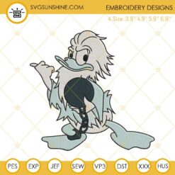 Donald Duck Hitchhiking Ghosts Embroidery Designs, Donald Haunted Mansion Embroidery Pattern Files