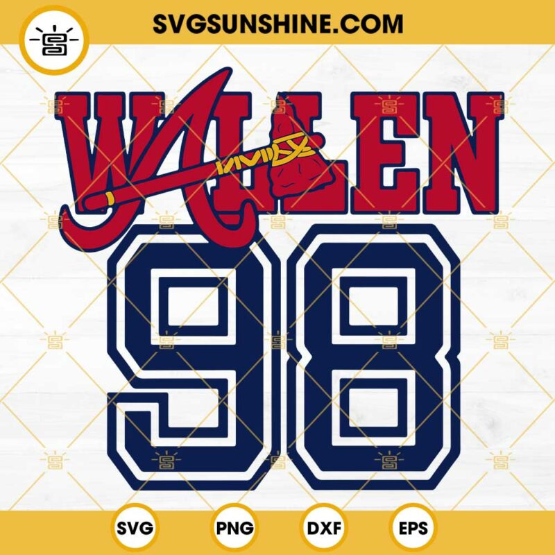 98 Braves Morgan Wallen SVG PNG DXF EPS Cricut