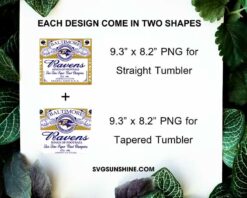 Baltimore Ravens Genuine Kings Of Football Skinny Tumbler Design PNG File Digital Download