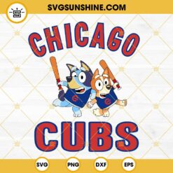 Bluey Chicago Cubs Baseball SVG PNG DXF EPS