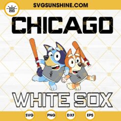 Bluey Chicago White Sox Baseball SVG PNG DXF EPS