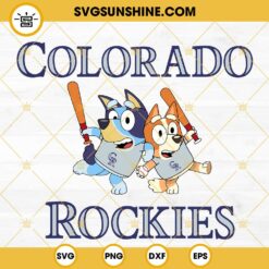 Bluey Colorado Rockies Baseball SVG PNG DXF EPS