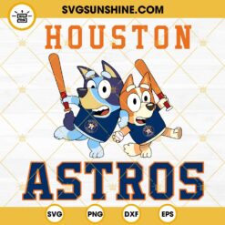 Bluey Houston Astros Baseball SVG PNG DXF EPS