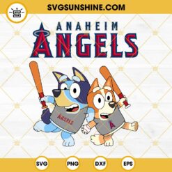 Bluey Los Angeles Angels Of Anaheim Baseball SVG PNG DXF EPS