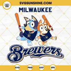 Bluey Milwaukee Brewers Baseball SVG PNG DXF EPS